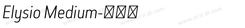 Elysio Medium字体转换